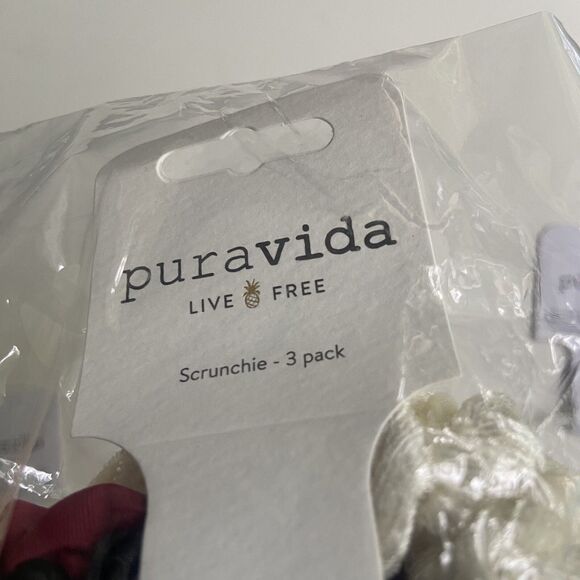 Pura Vida Bracelets Party Pack Hair Scrunchies (Set of 3) New - Picture 3 of 5